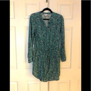 Splendid Patterned Dress with pockets and tie drawstring waist